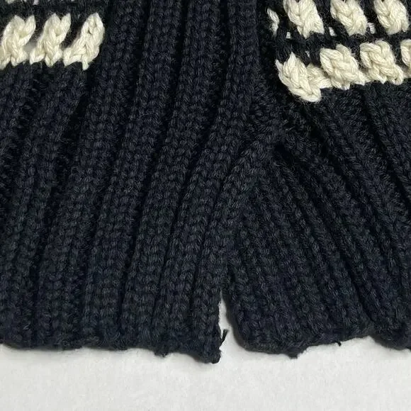 Cleobella womens Madison Knit Sweater Black/Ivory size Small Cotton Turtleneck - Picture 16 of 16